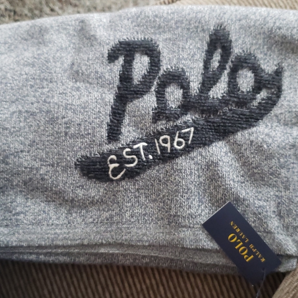 Polo Ralph Lauren Merino Wool Scarf Blue Gray